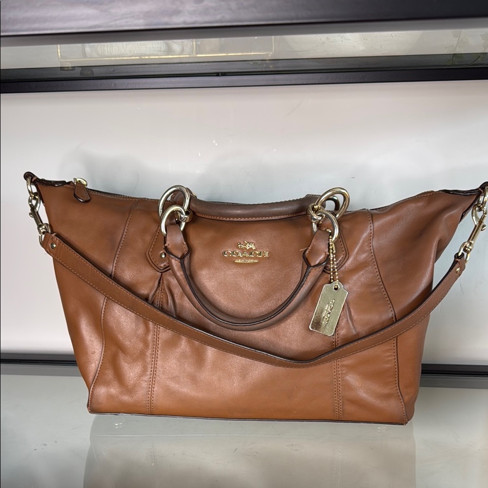 COACH Colette Leather Satchel Bag
